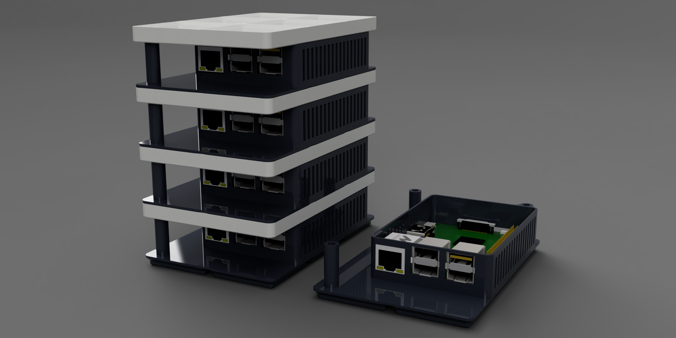 Raspberry Pi 3 Gridfinity Stack