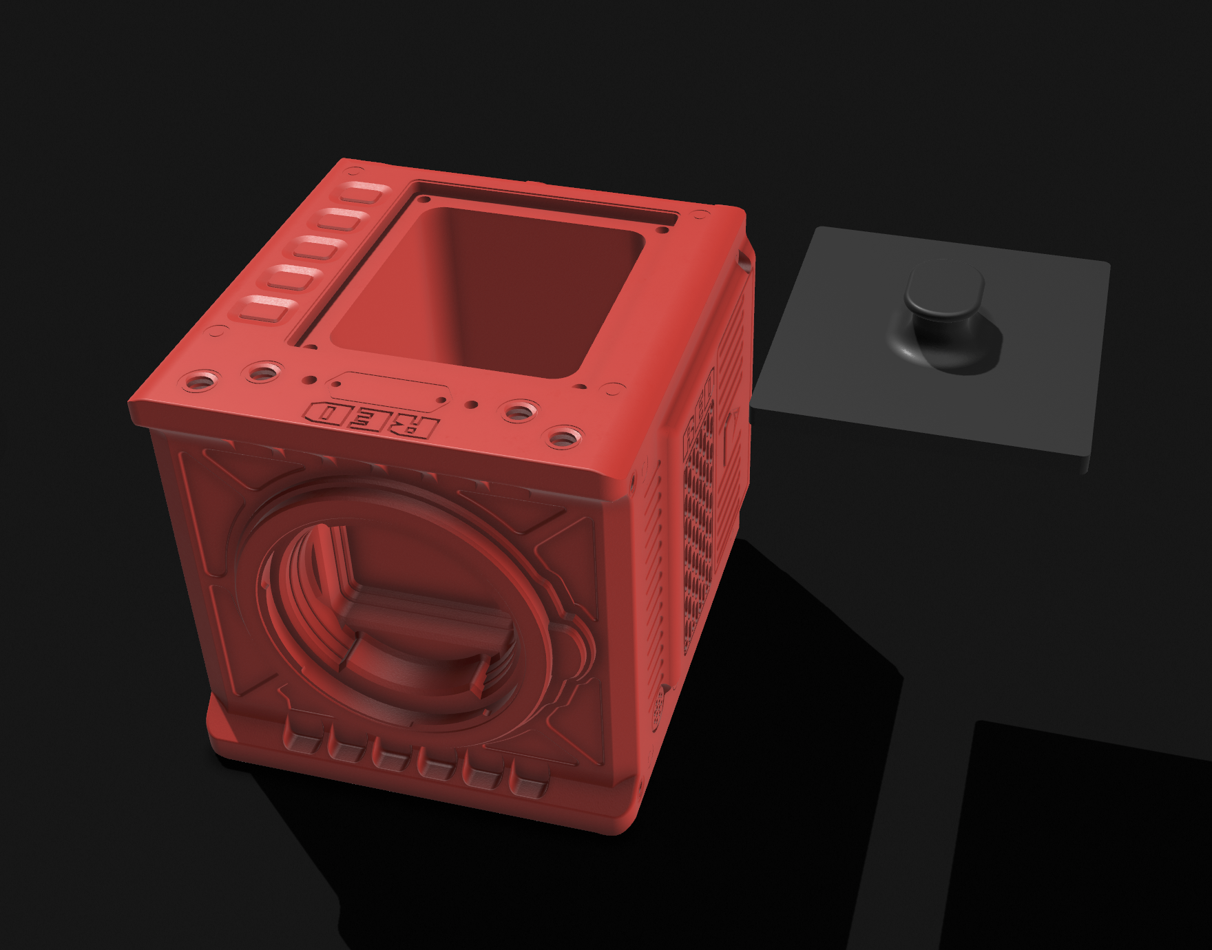 RED KOMODO Desk Container