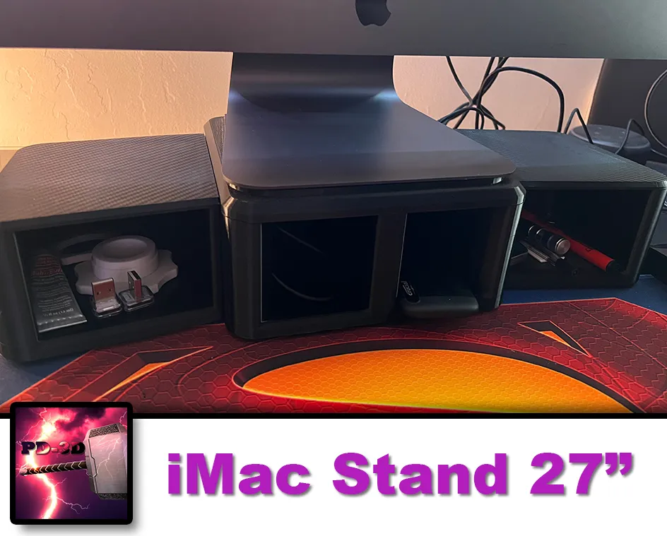 iMac 27＂ Stand with Storage by PD 3D | Download free STL model