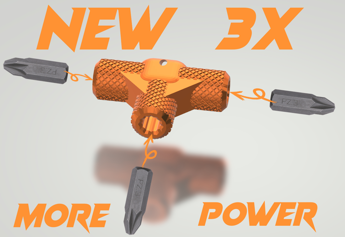 Mini BIT-TOOL with 3 bit holder