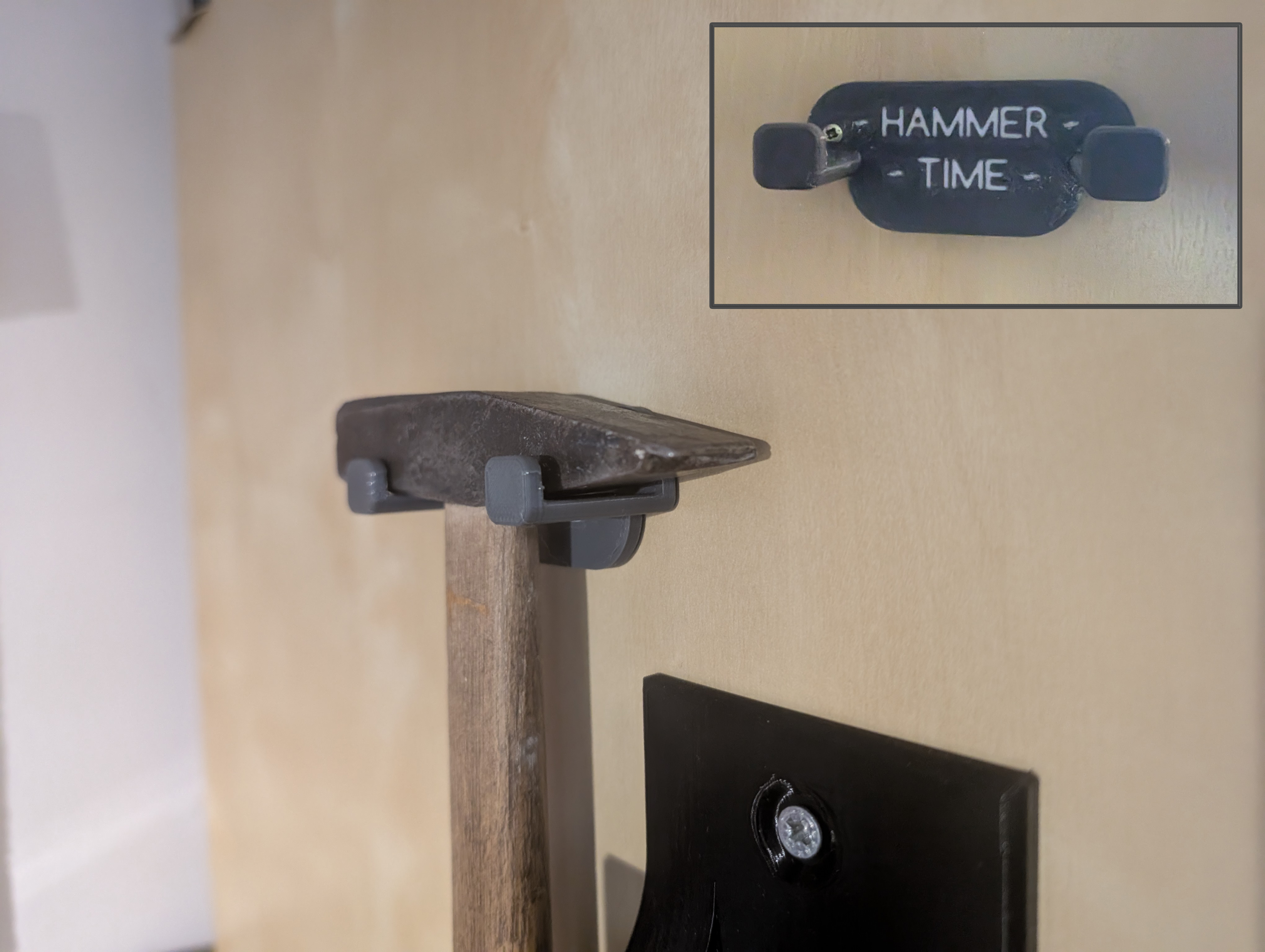 (small) HAMMER Holder | It's Hammer Time! 3D model thumbnail