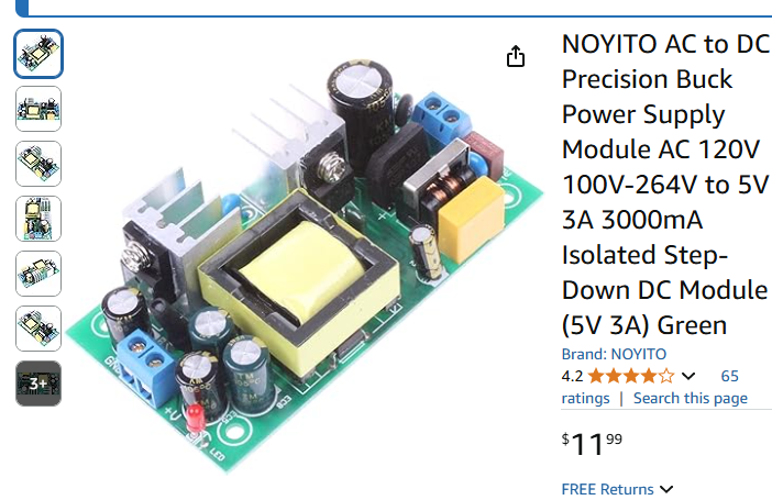 case for ac to 5volt buck converter.