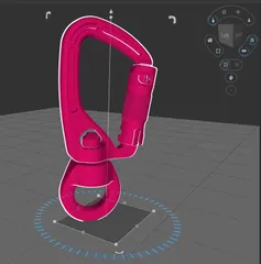 Carabiner with bearing swivel support