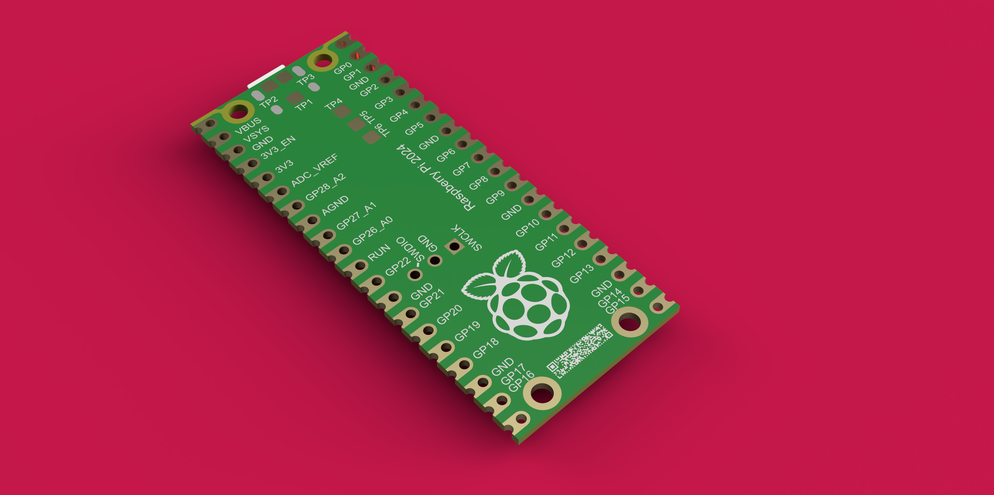 Raspberry Pi Pico 2W CAD Reference Model — thumbnail 2