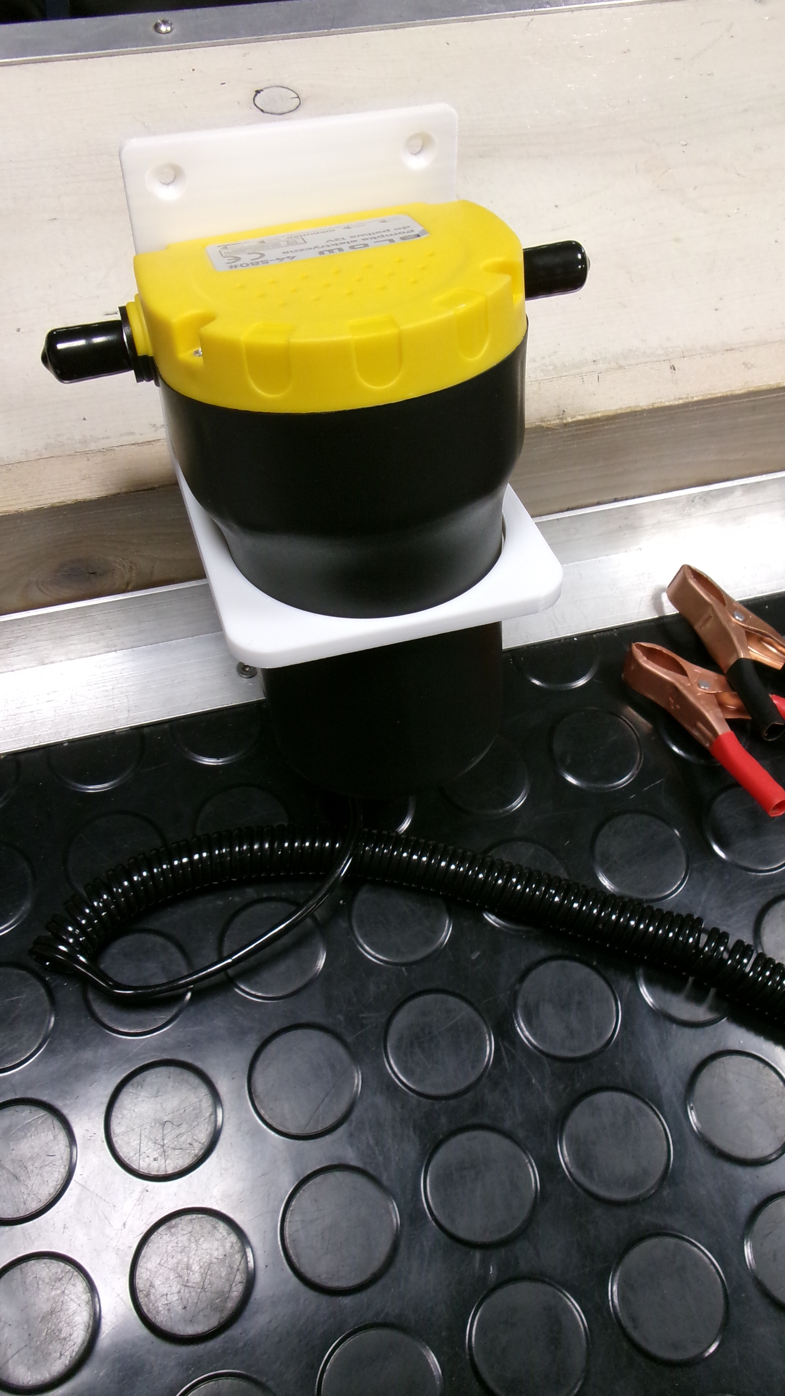12v fuel oil diesel pump holder wall mount
