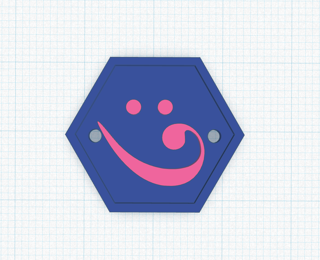 Smiling Bass Clef Button