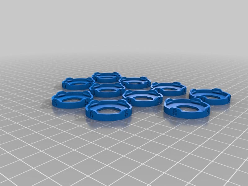 Numbered Miniature Base Markers — miniatura 5