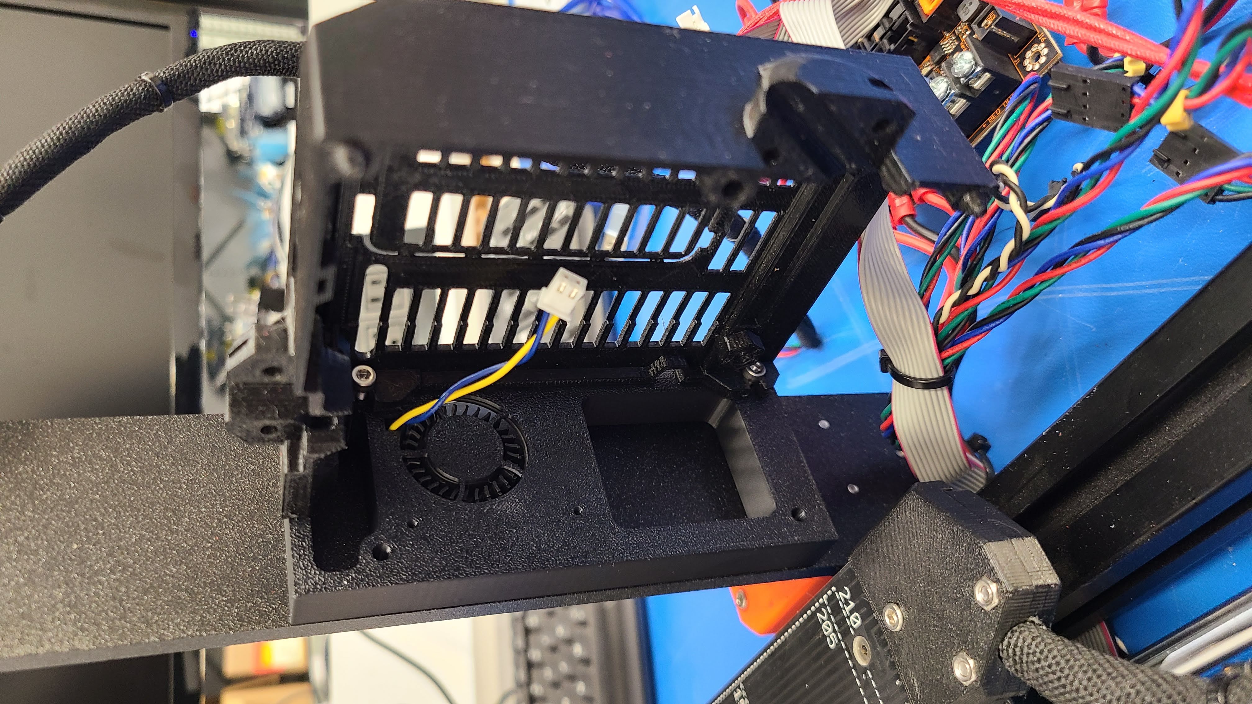 Prusa MK3S+ blower fan spacer mount