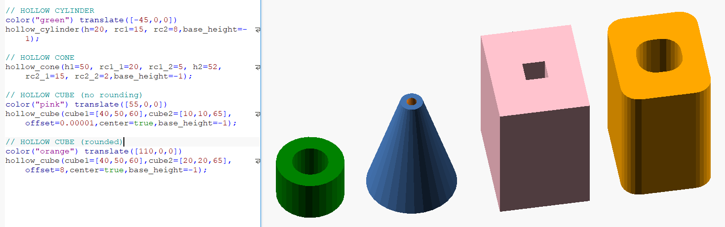 The HNCXTech OpenSCAD Convenience Collection