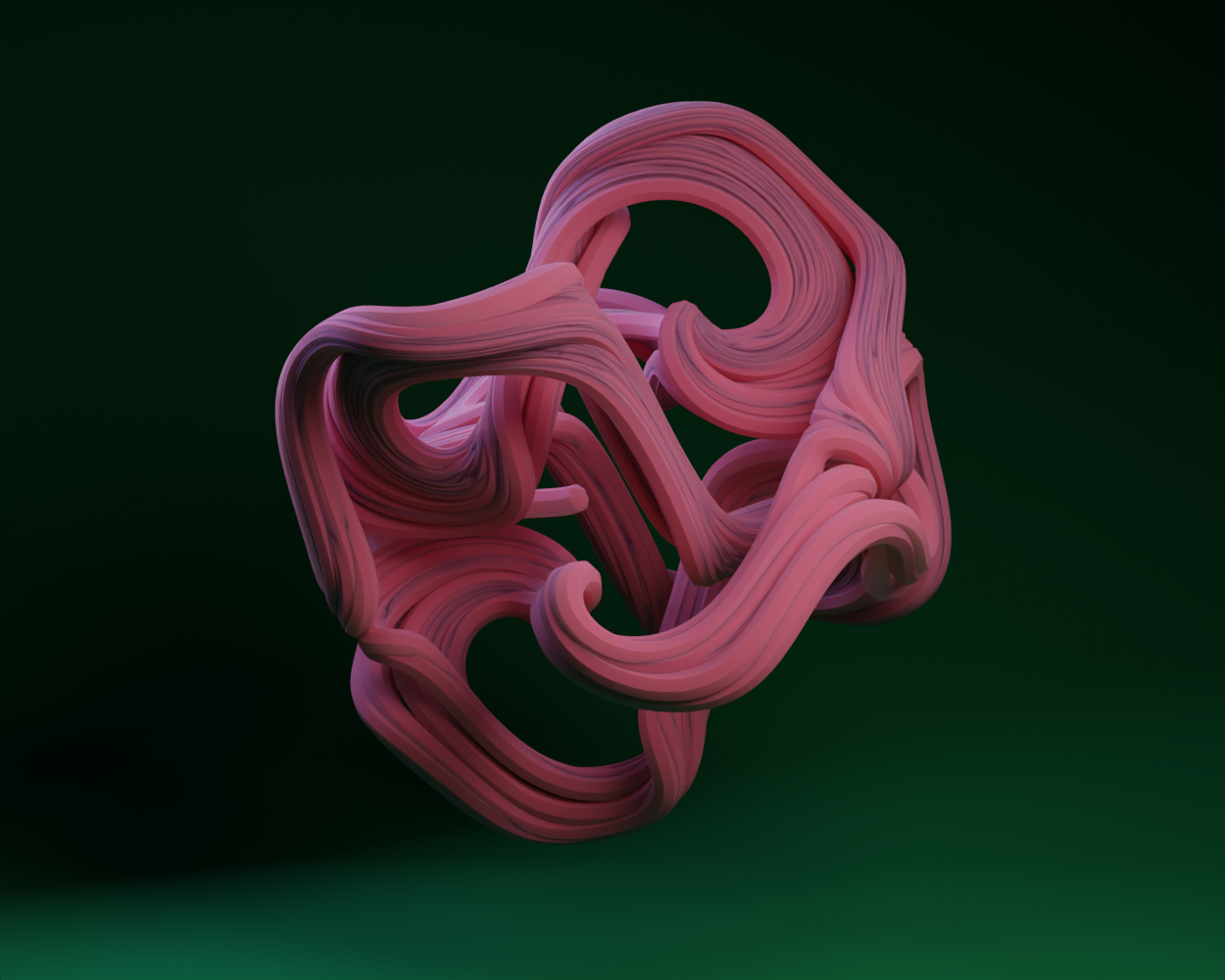 Math Art : Strange Attractors : The Thomas' Cyclically Symmetric Attractor