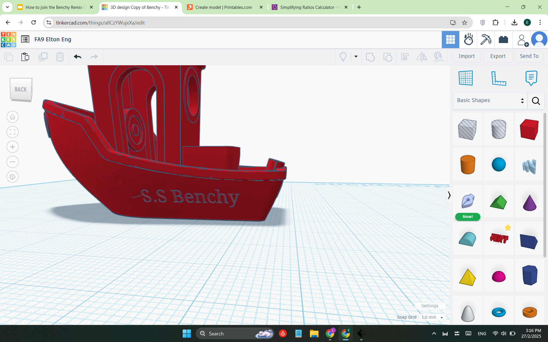 S.S. Benchy