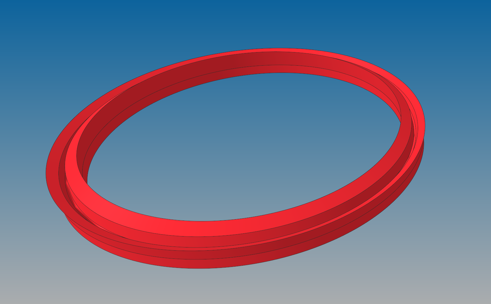 Jewelry Gold System Hydraulic Piston TPU seal, I.D. 138mm O.D. 158mm