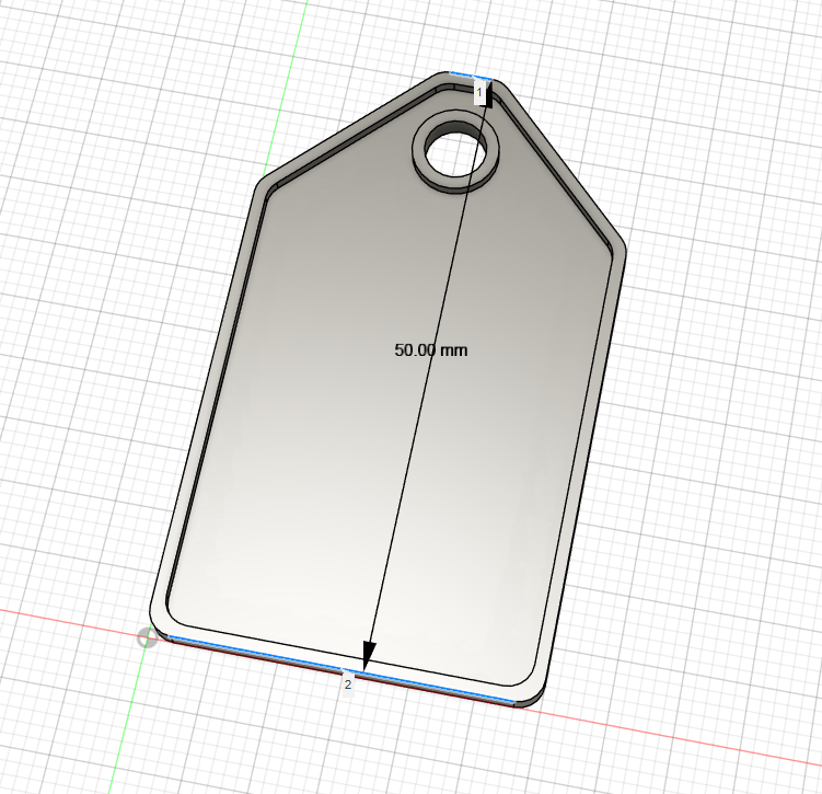Blank Label Keychain Template 5cm