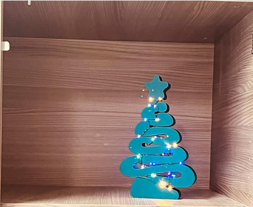 Christmas tree with battery housing for led lights