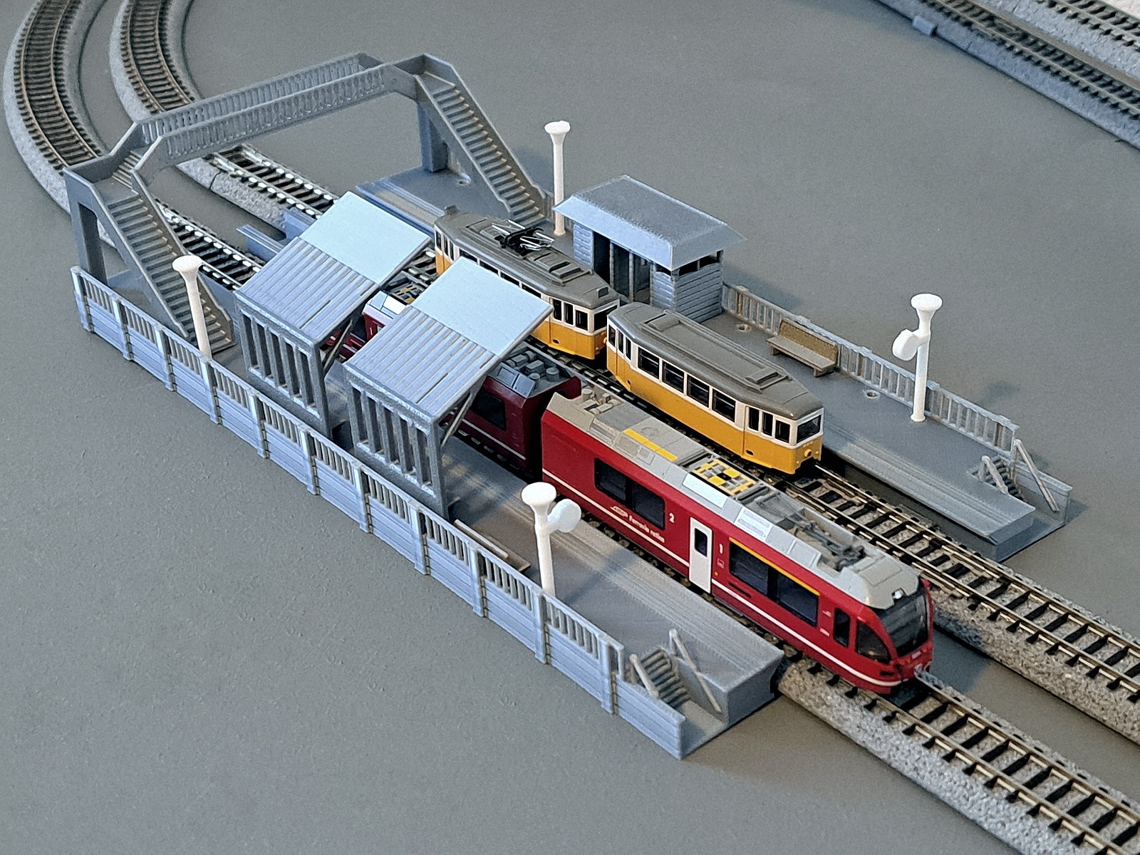 Railway Platform Double Track - N Scale