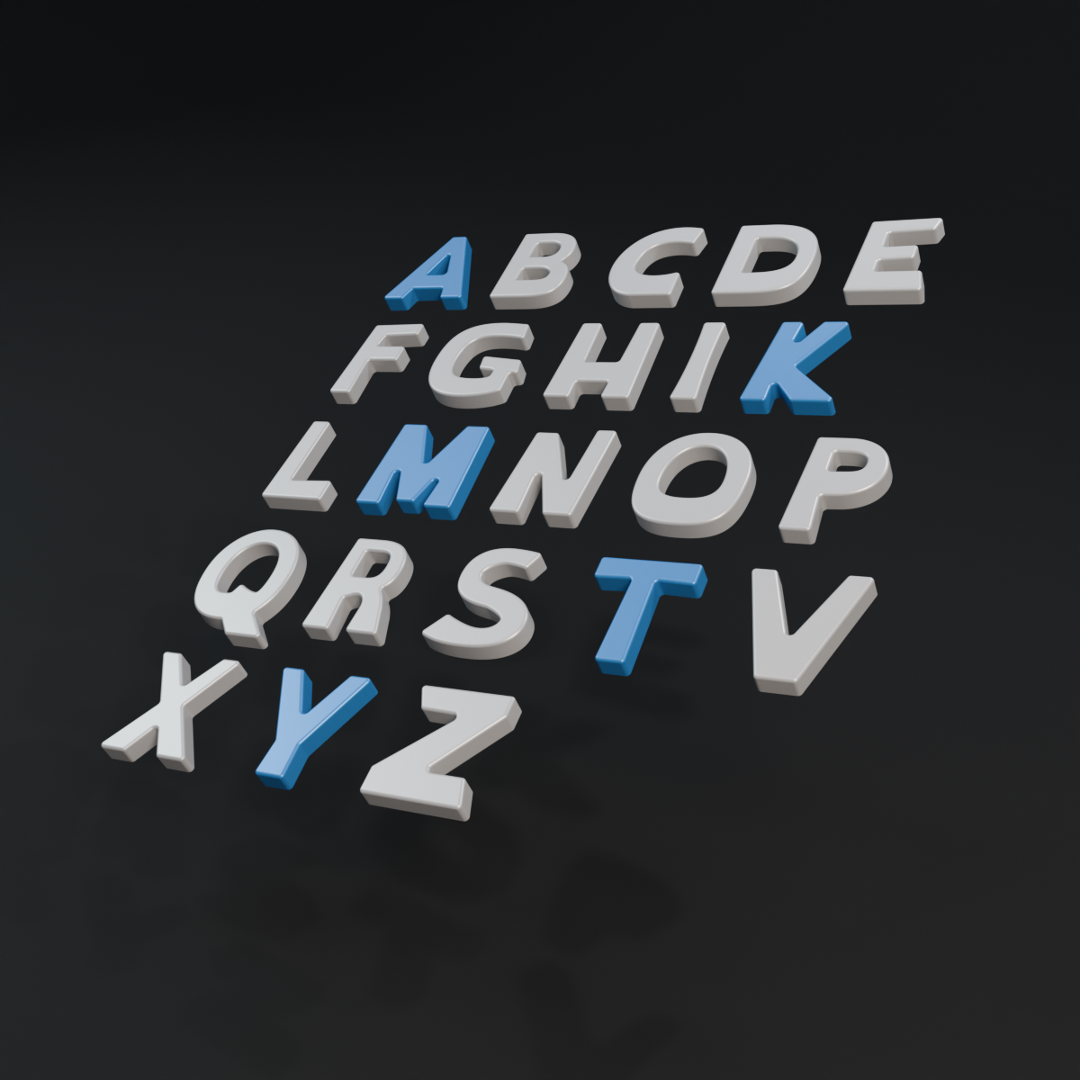 Dyslexia-friendly letters (30 mm)