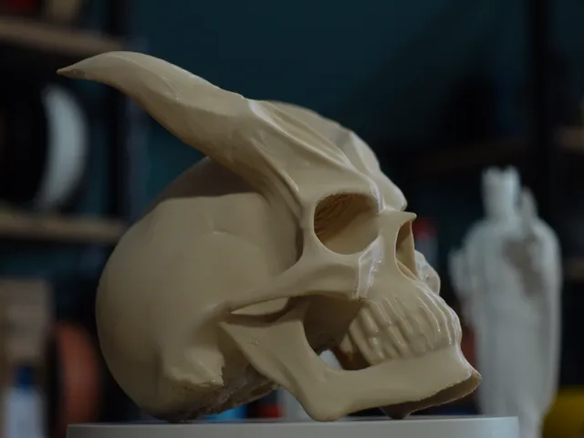 Demon skull with horns
