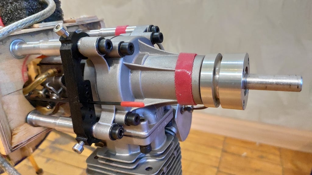 Engine choke mount with guide for MLD 35CC or DLE gas engines