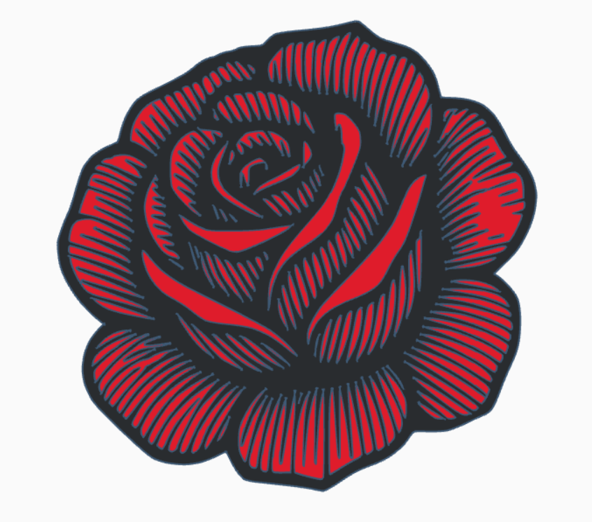 Two coasters: Simple roses