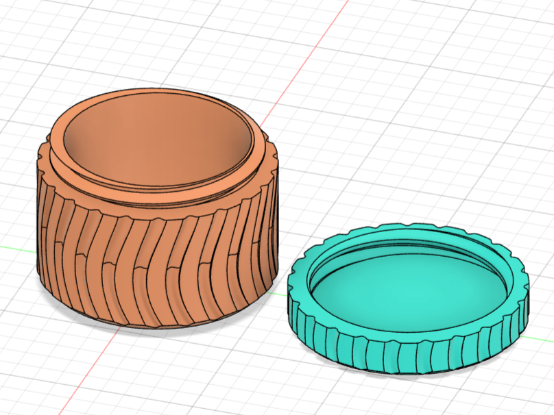 Miniatura 2 do modelo 3D 2 round threaded box
