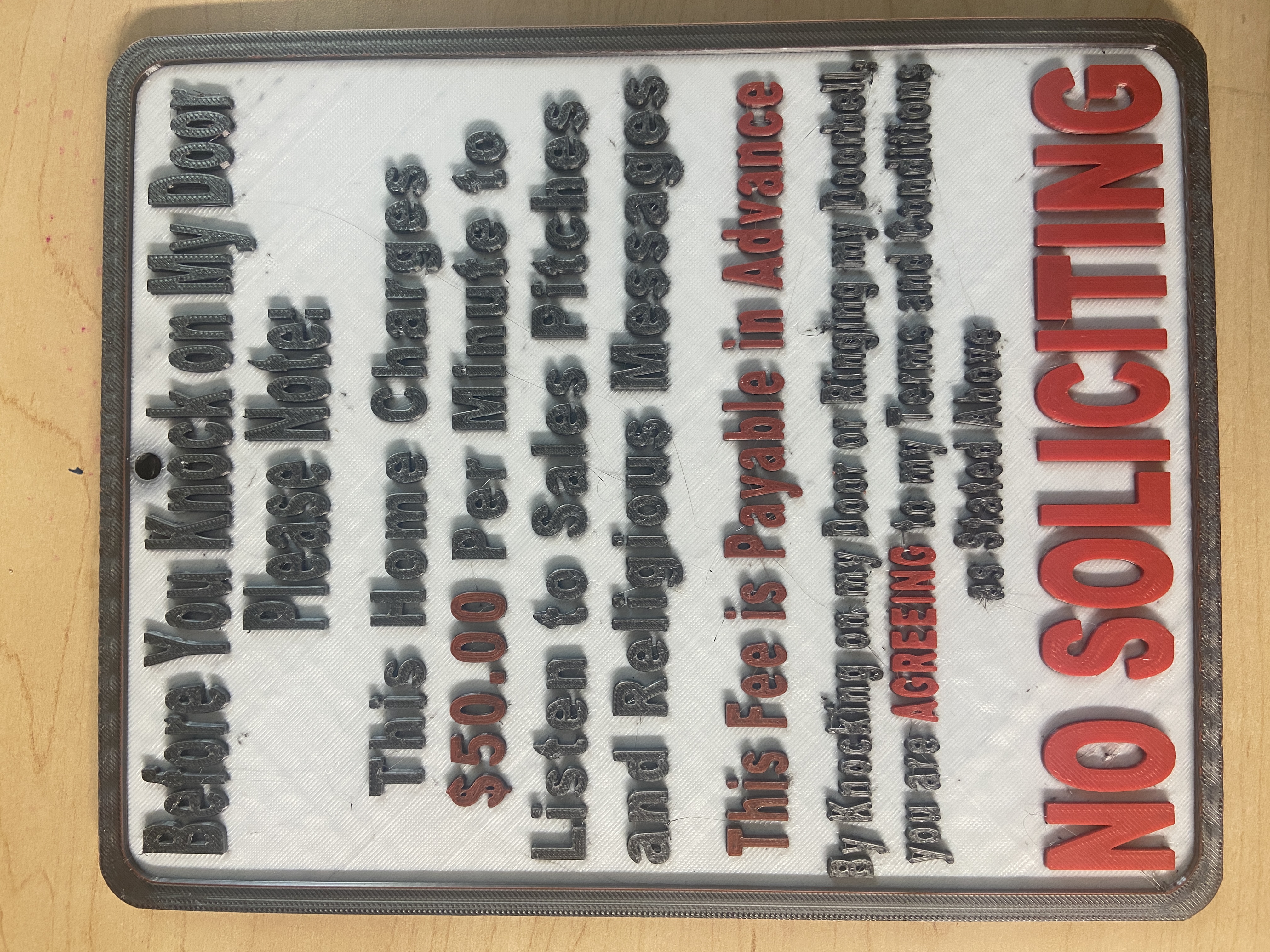 No Solicitor Sign