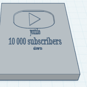 youtube 10 000 subscribers trophy no characters edition