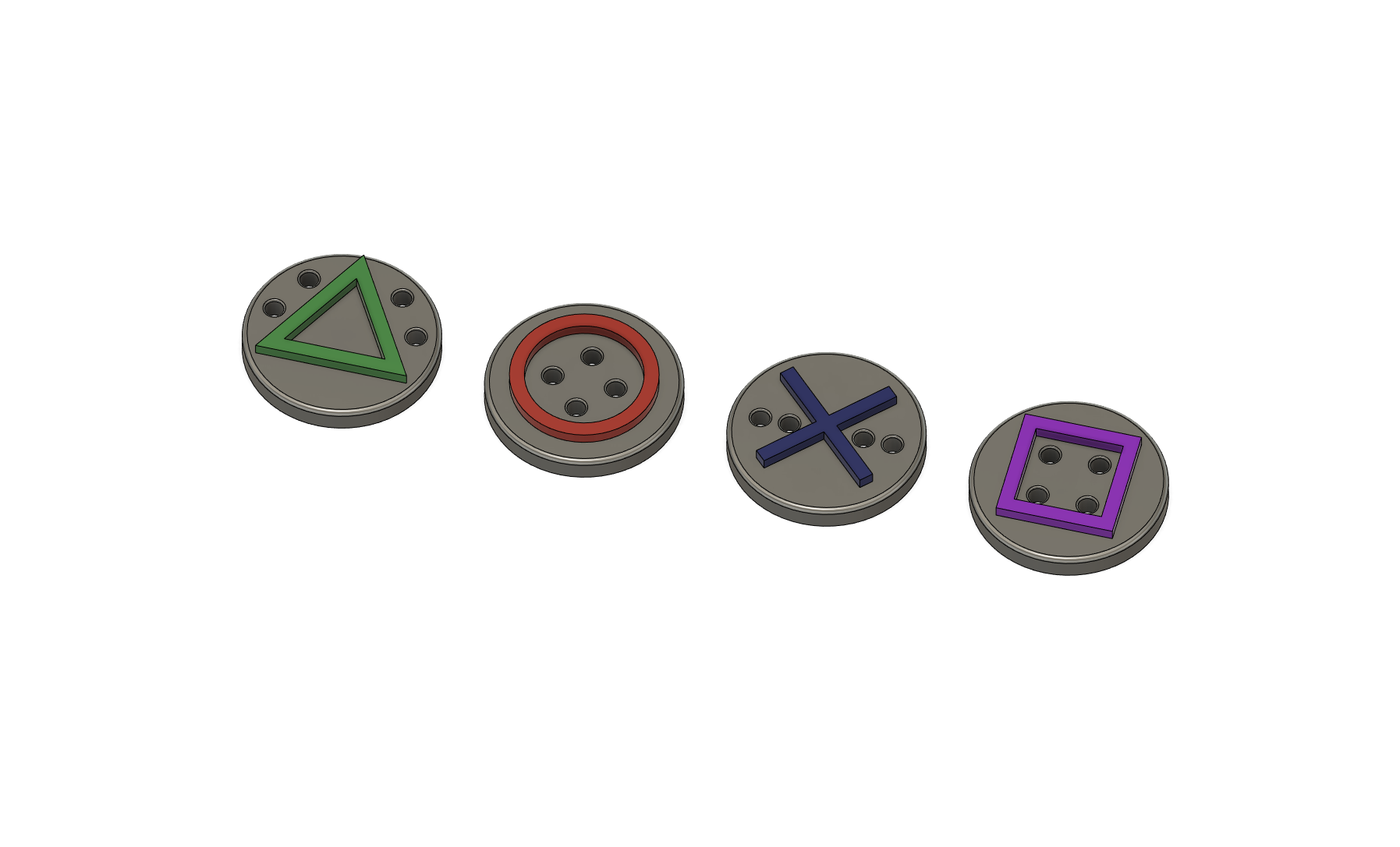 Miniatura 3 do modelo 3D Playstation Clothes Buttons