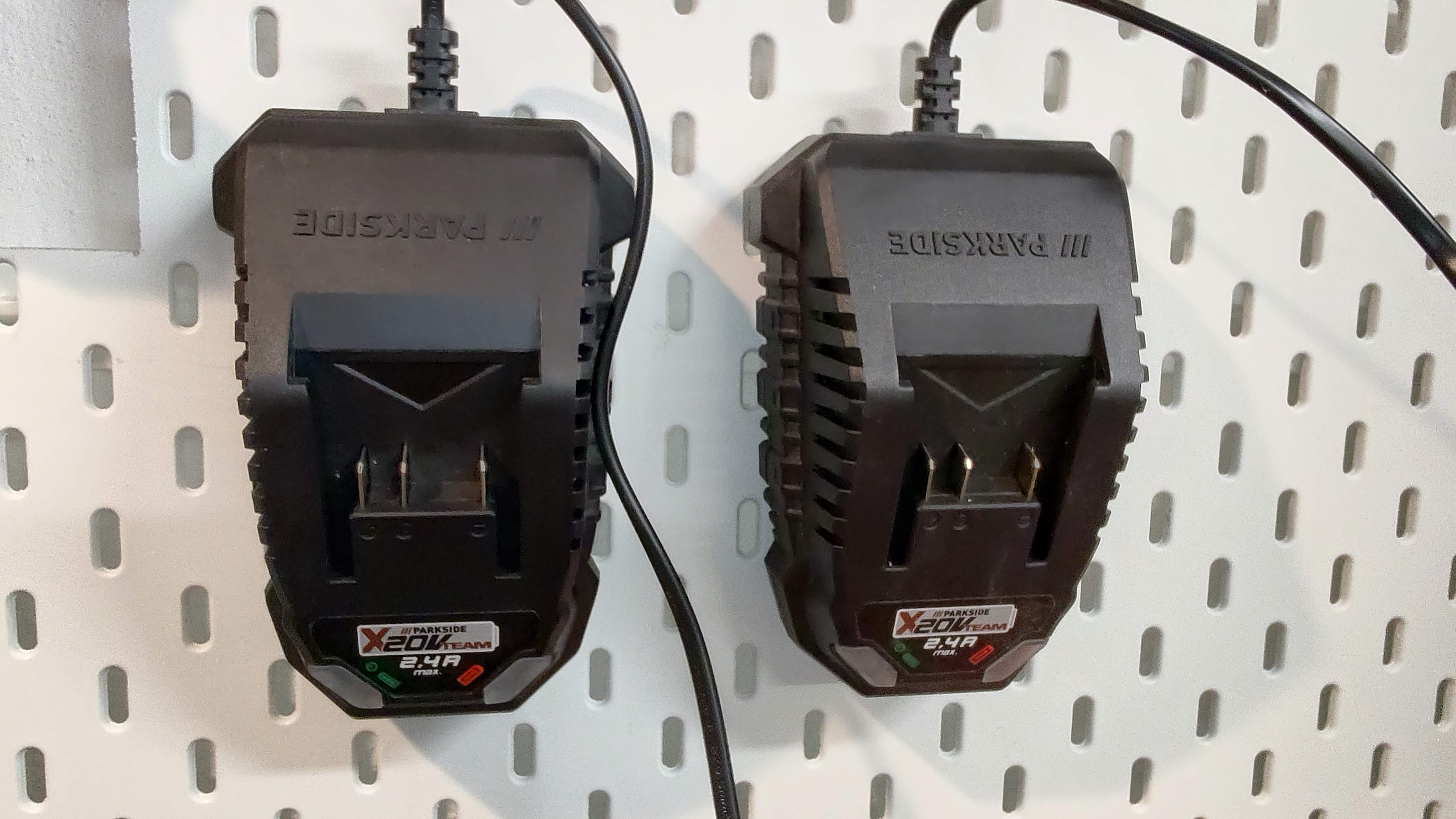 Parkside X20V charger PLG 20 C1 holder for IKEA SKADIS