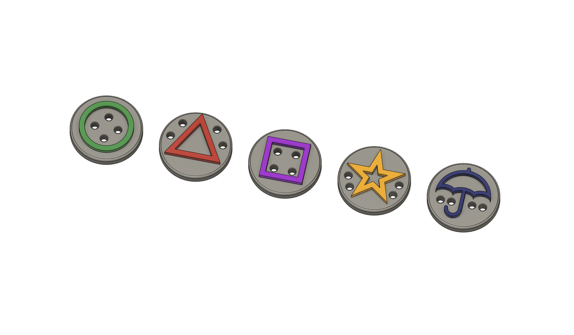 Miniatura 3 do modelo 3D Squid Game Clothes Buttons
