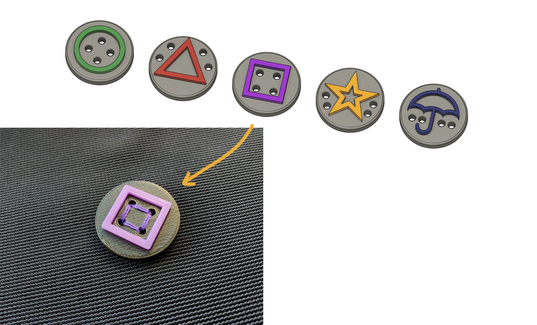 Squid Game Clothes Buttons