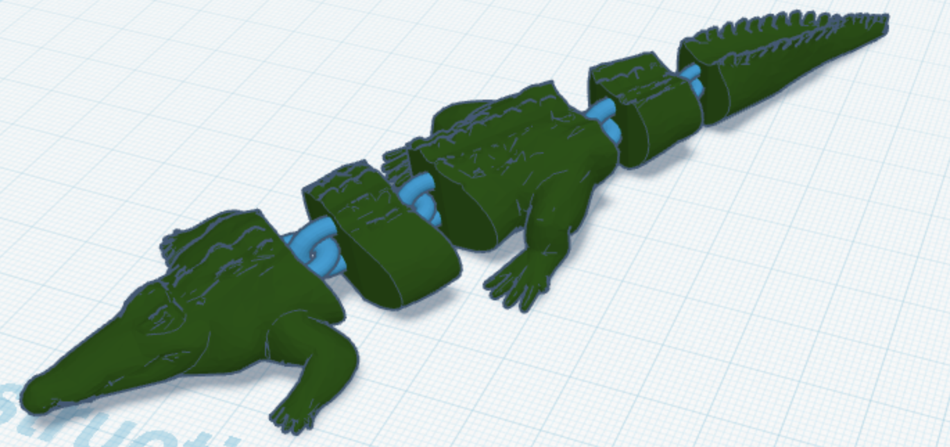 Articulated crocodile V3