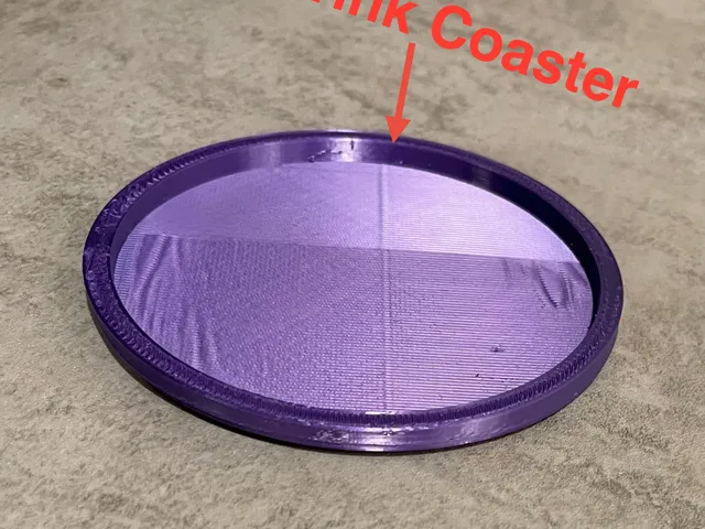 Drink Coaster - STL MODEL FILE, GCODE PRINT FILE