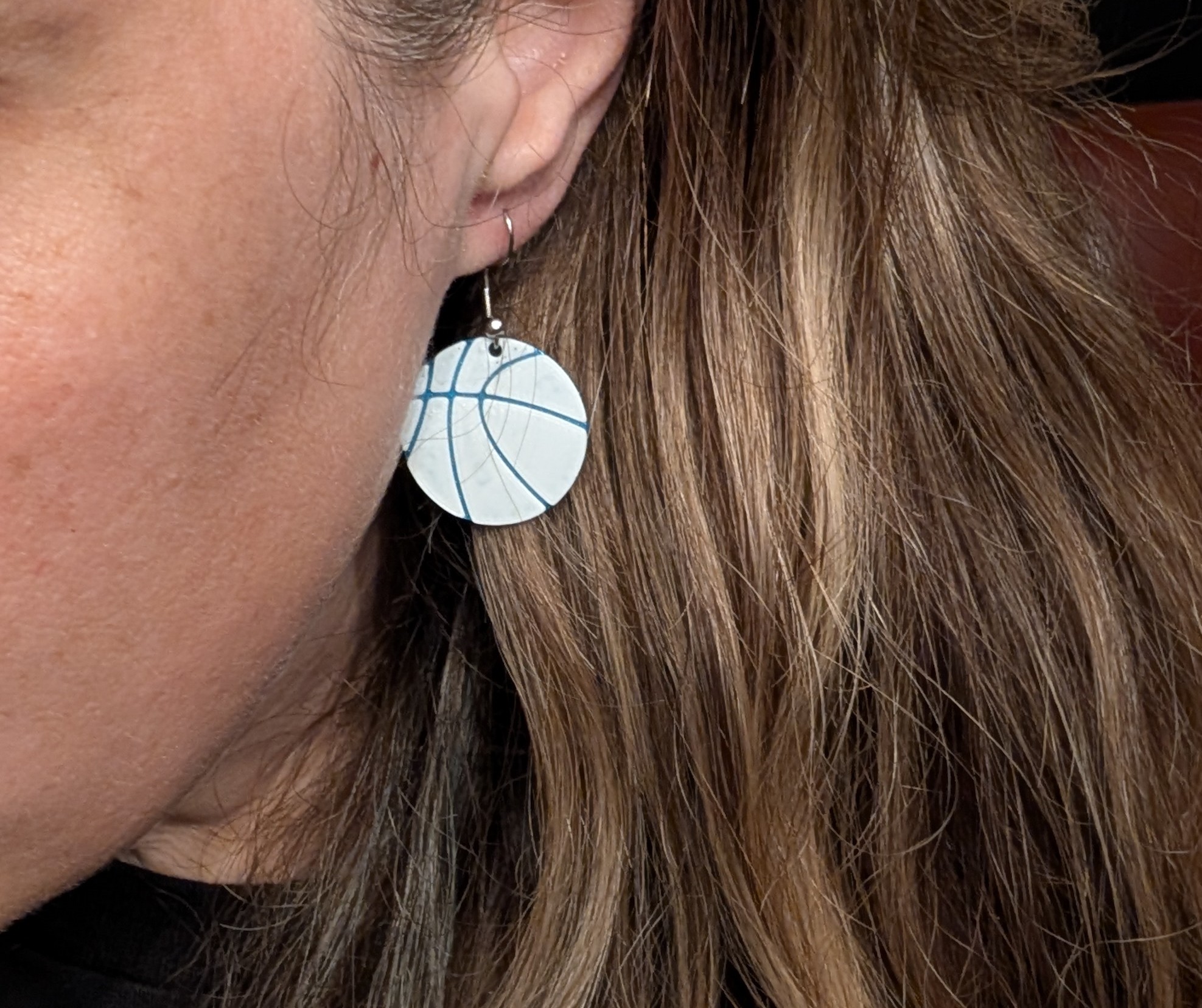 March Madness - Team Colors, Filament Change Basketball Earrings - Easy, Quick Print.