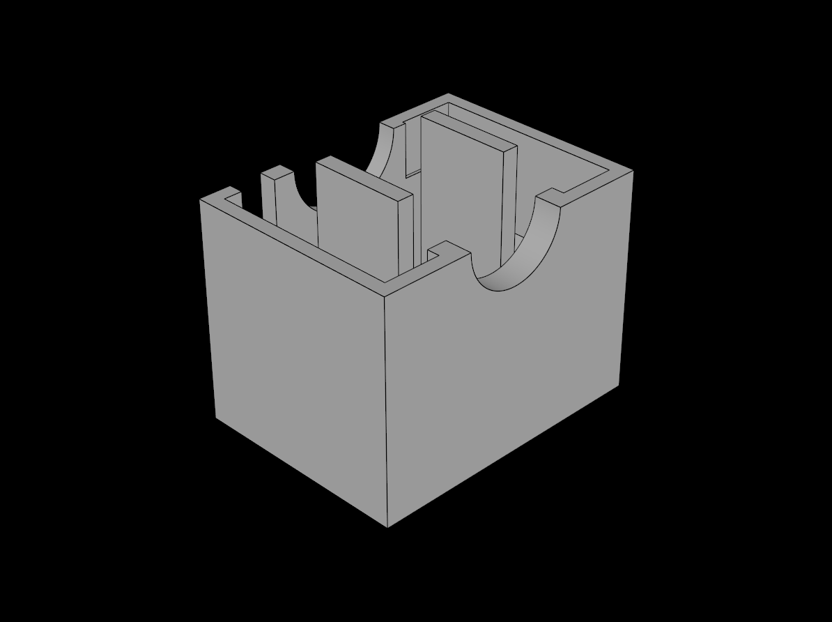 Lego Compatible (2426.dat) Rack Winder  2 x  4 x  2 Underside Right Side