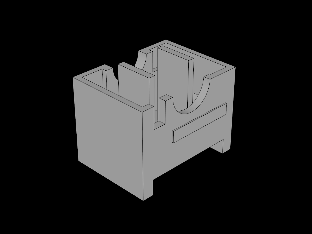 Lego Compatible (2427.dat) Rack Winder  2 x  4 x  2 Underside Left Side