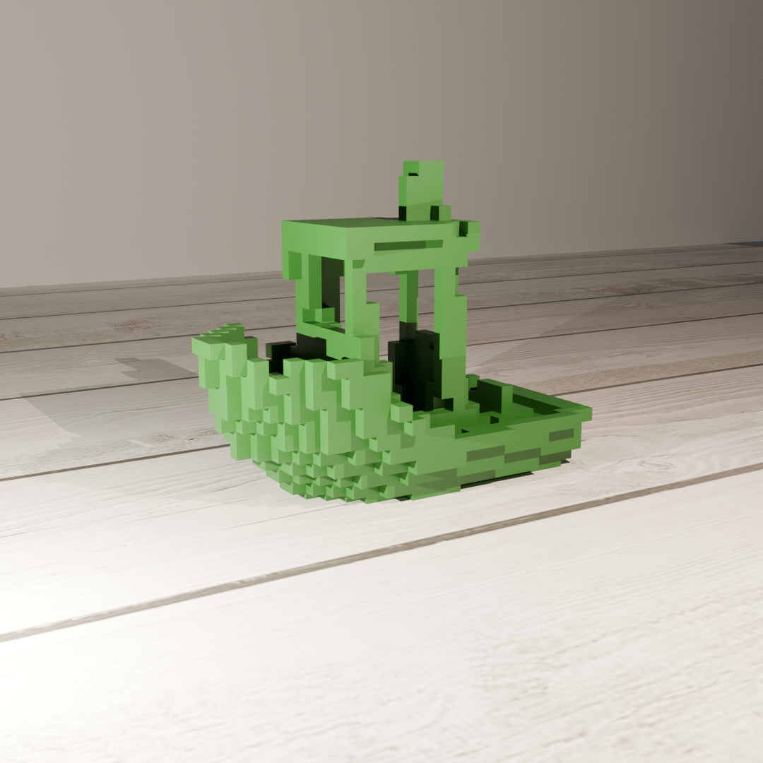 Benchy in Minecraft style