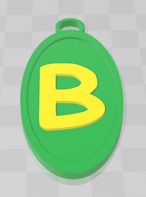 B keychain
