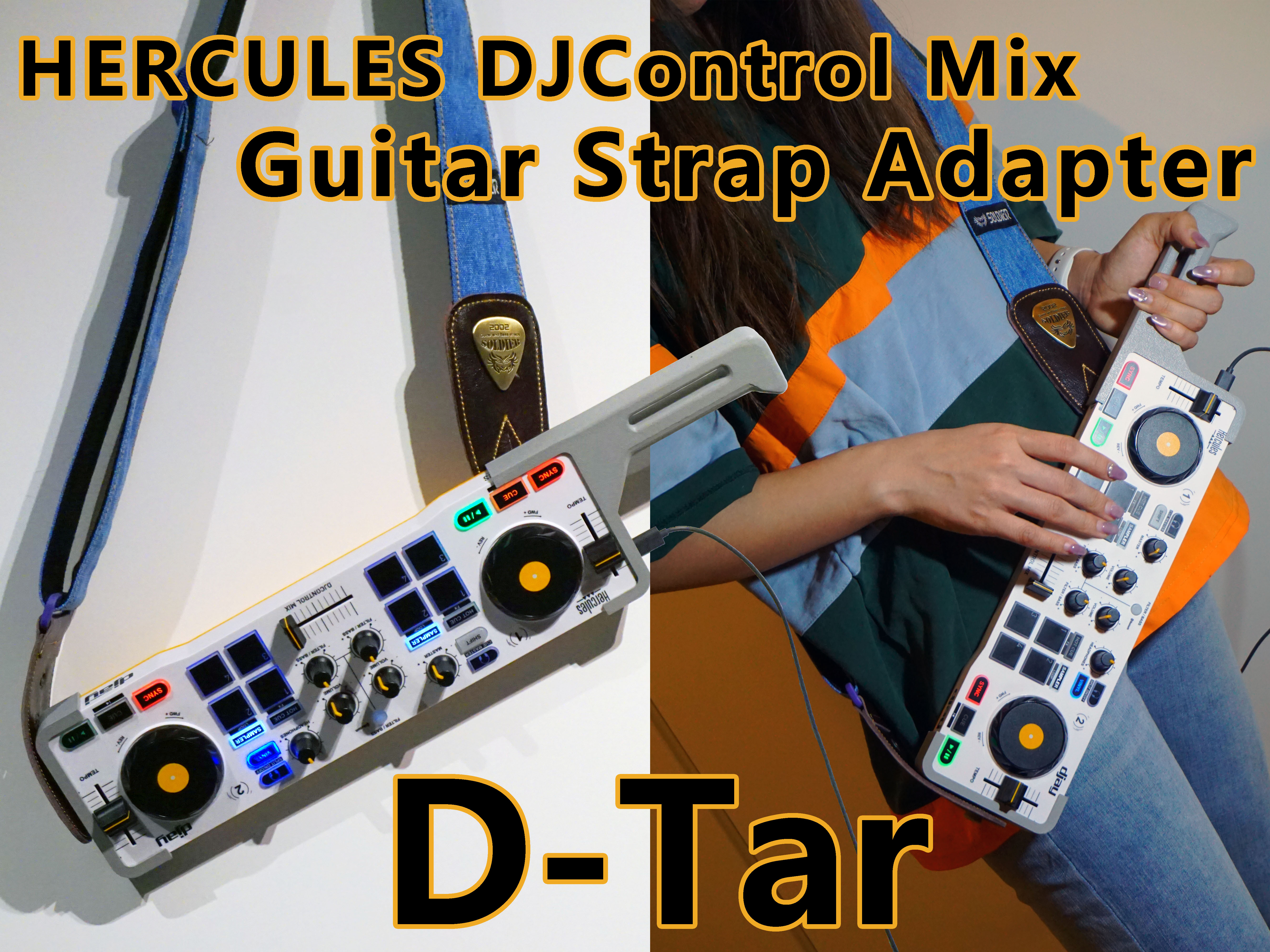 D-Tar: Hercules DJControl Mix Guitar Strap Adapter