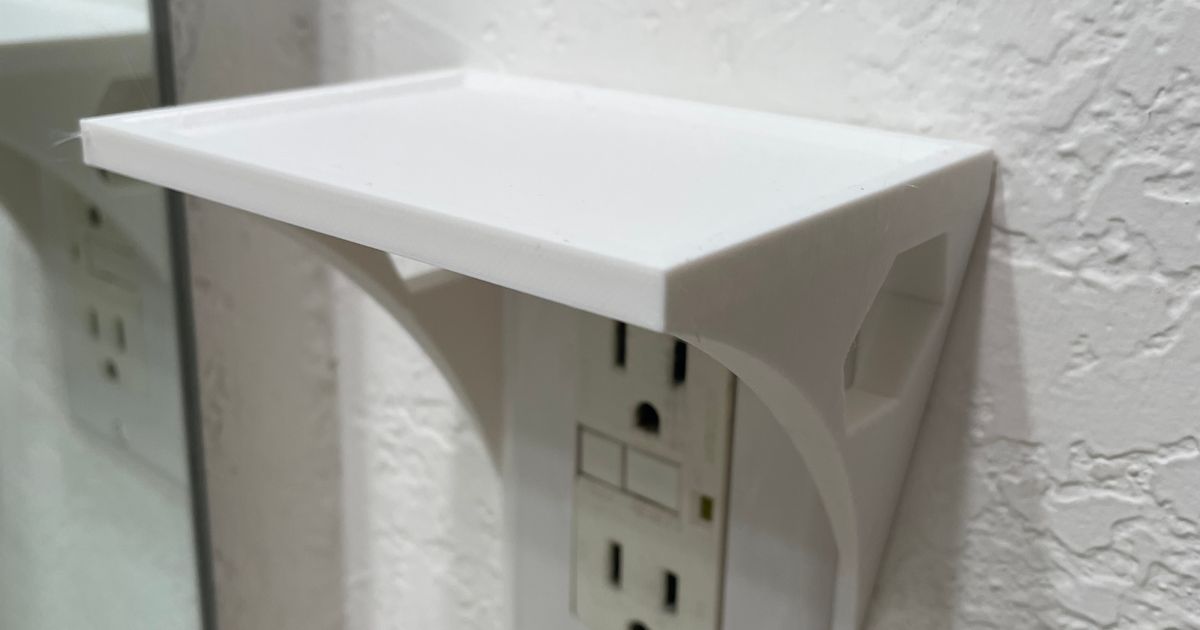 Outlet Cover Shelf by Dmoto Download free STL model