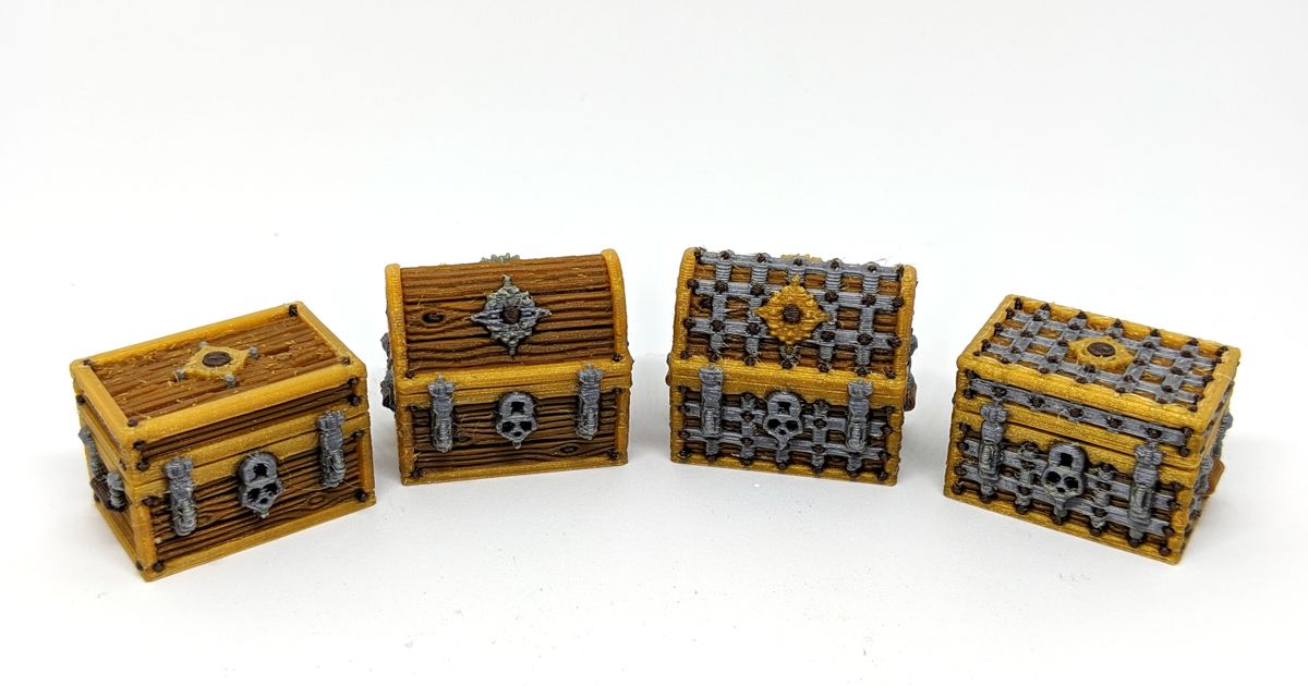 Treasure Chests for Gloomhaven by Robagon3D Download free STL model