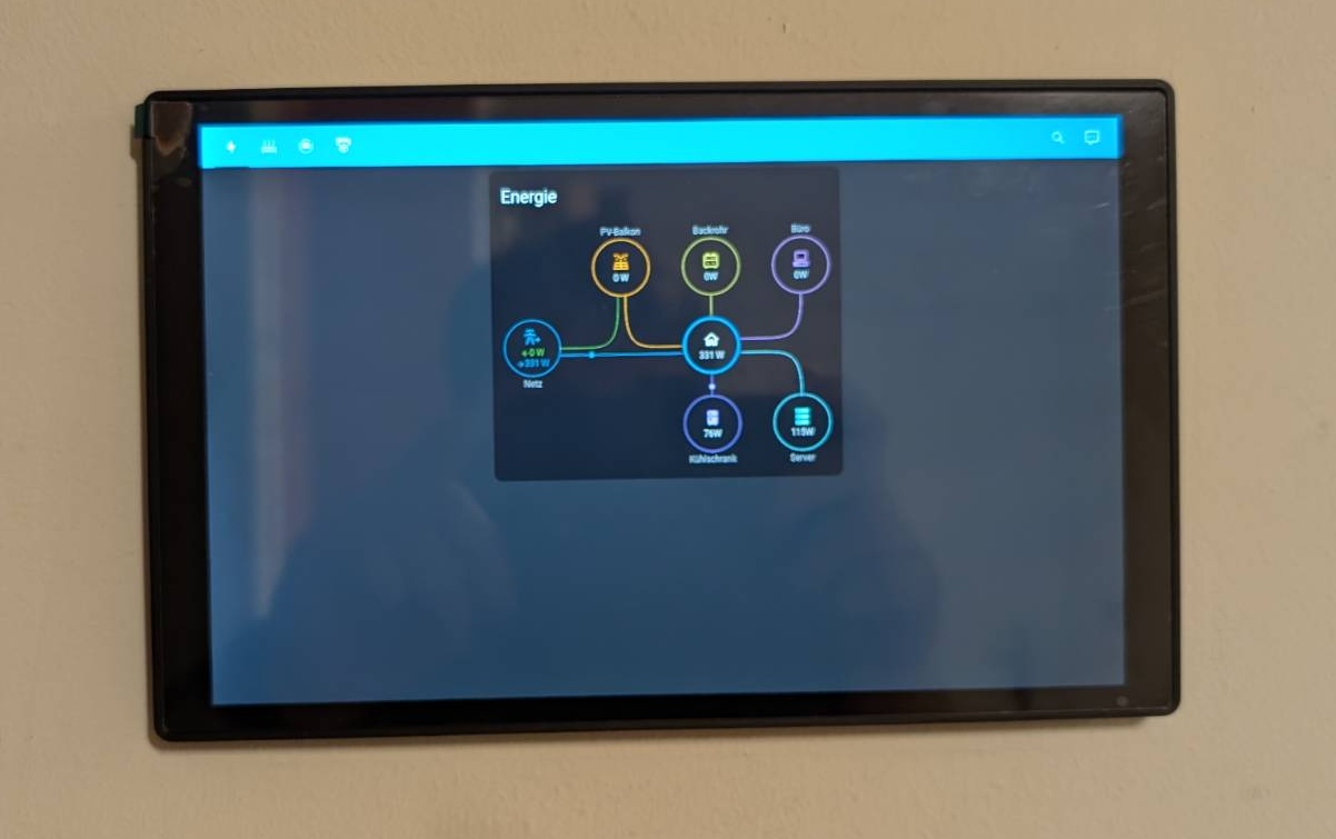 Waveshare 10" Displaymount with raspi in wall box (10.1DP CAPLCD)