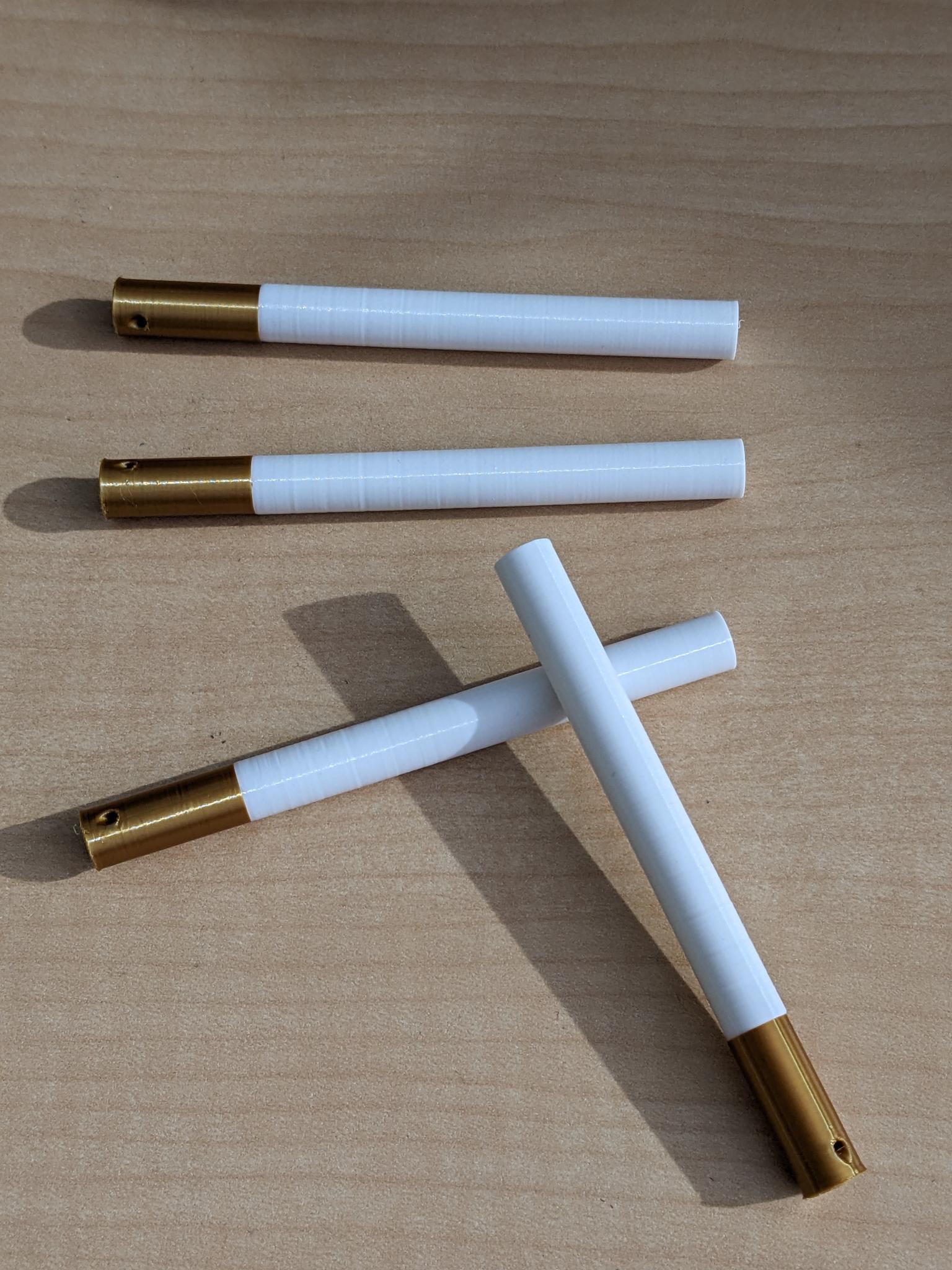Fake cigarette with hole