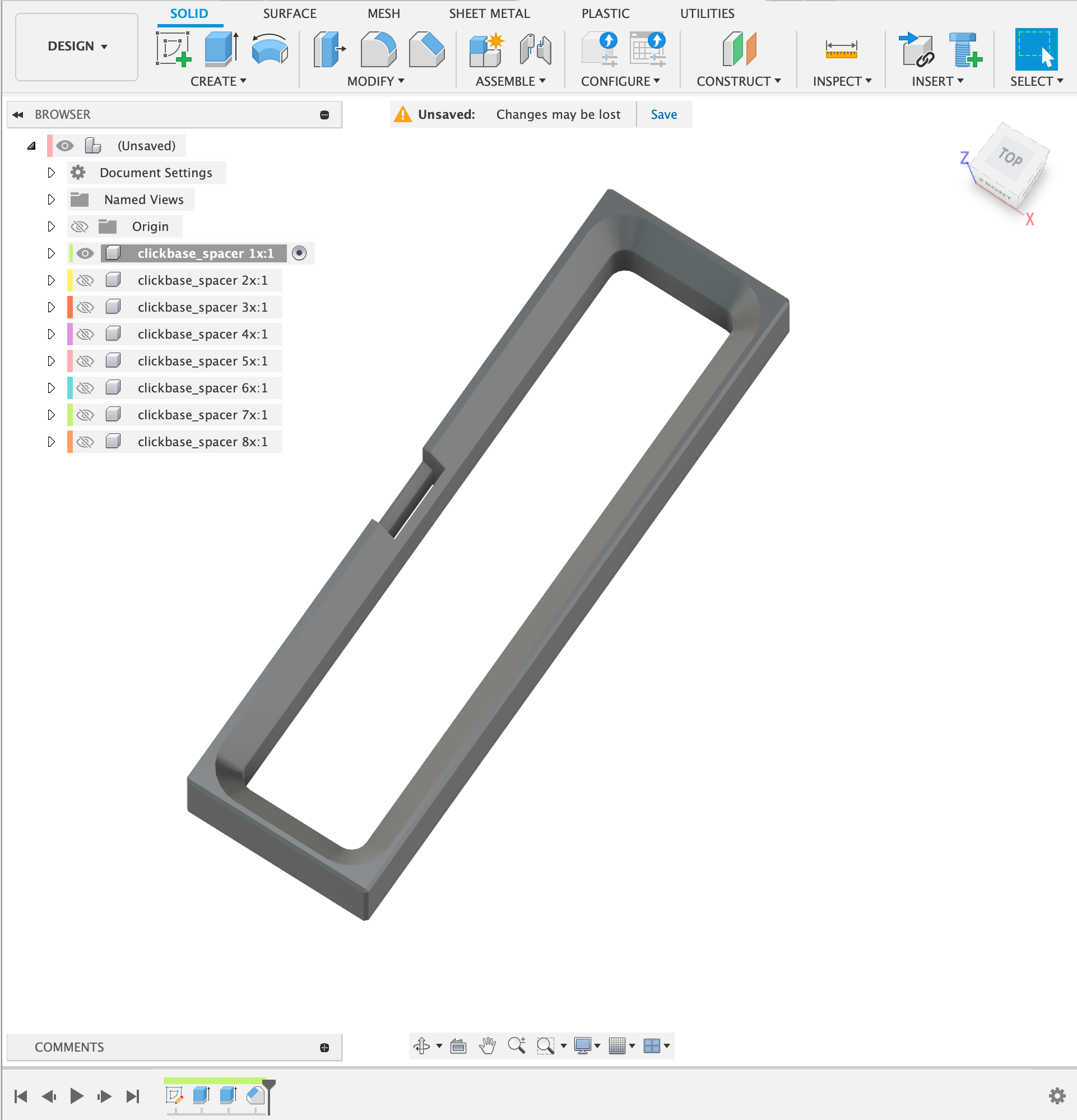 CLICKbase Spacers - parametric Fusion360 — miniatura 4