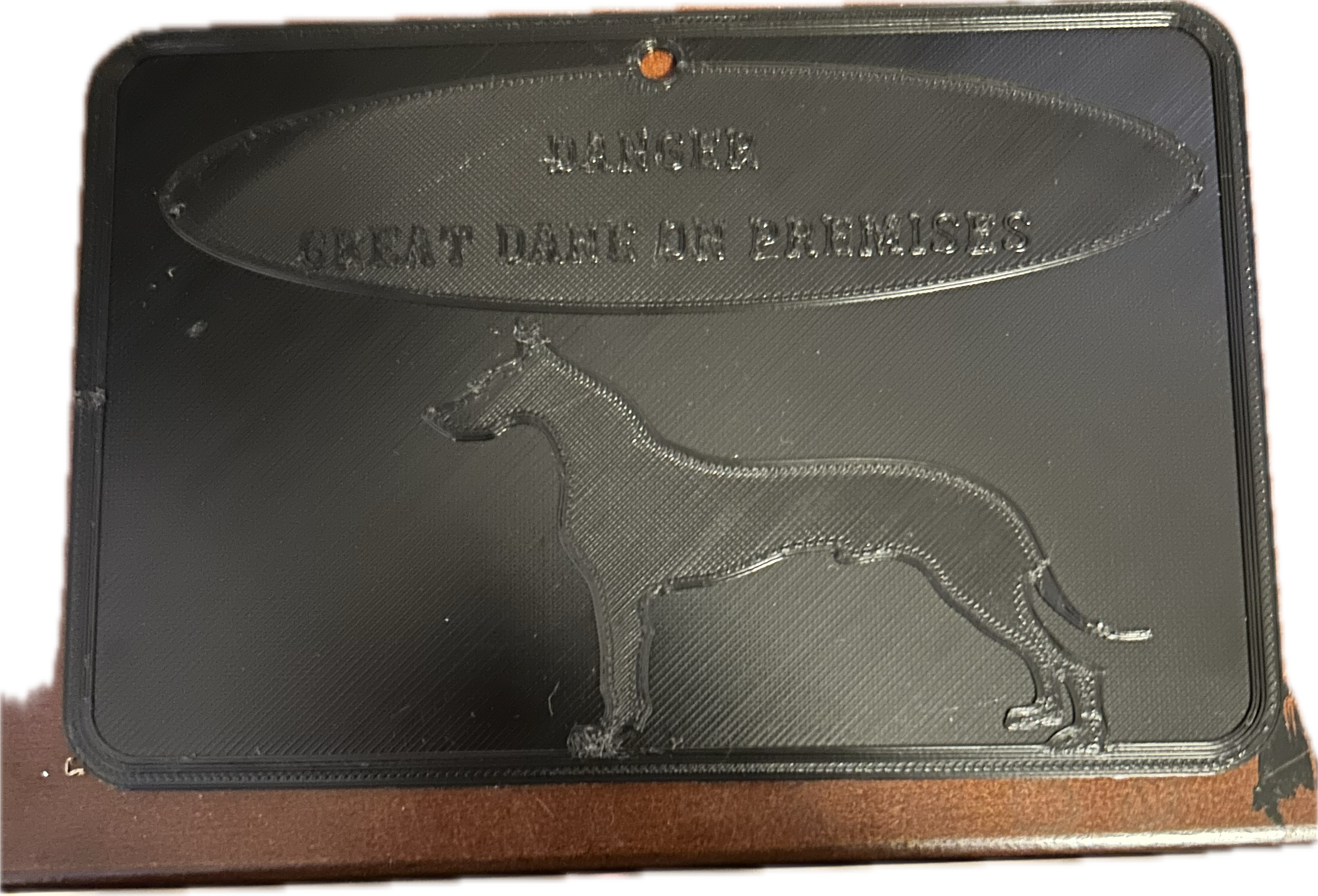 DANGER GREAT DANE ON PREMISES SIGN.