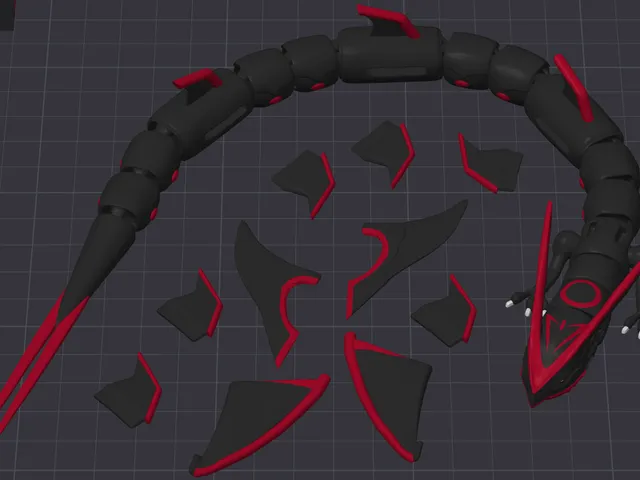 Colored Prototype Rayquaza Flexible 3 colors with magnets