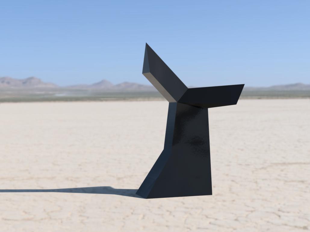 Minimalistic whale tail decor