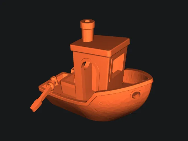 Old fashioned powered/ rowboat 3D Benchy