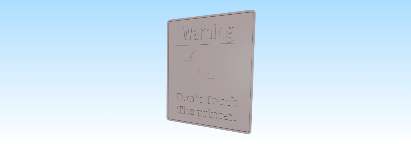 Warning Don't touch printer