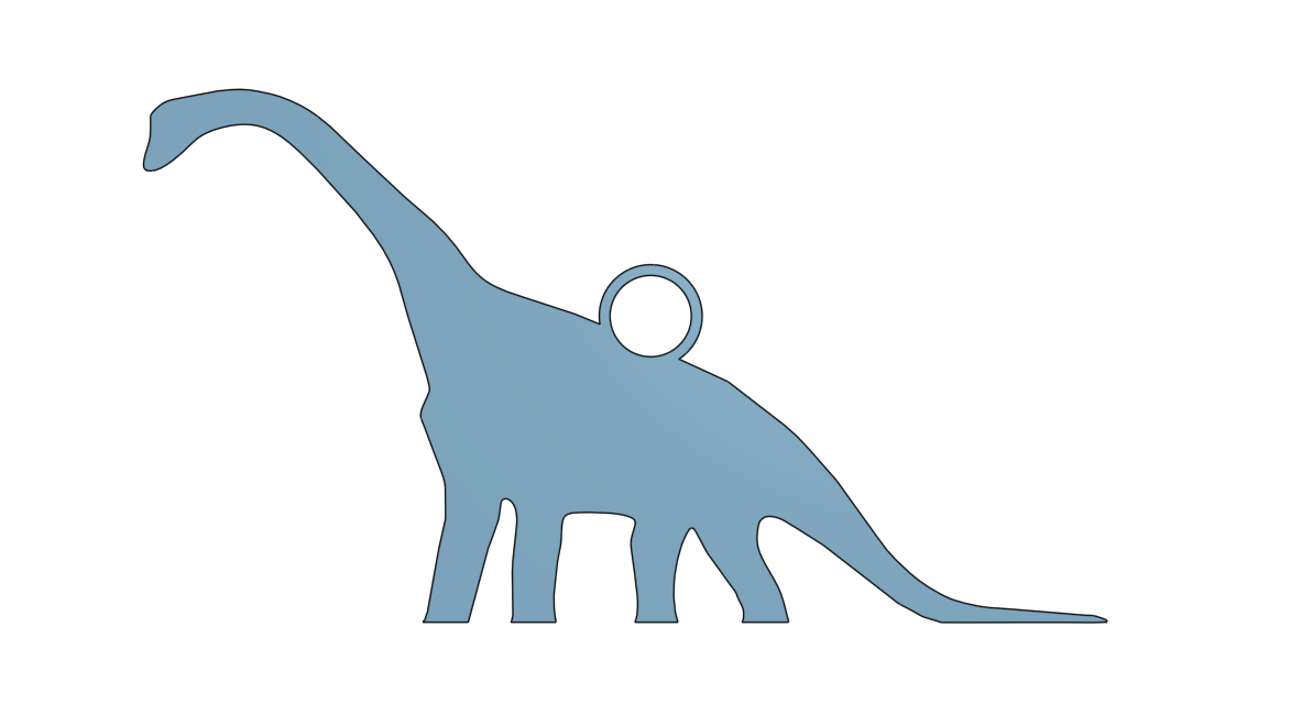 Brachiosaurus Keychain 3D model thumbnail