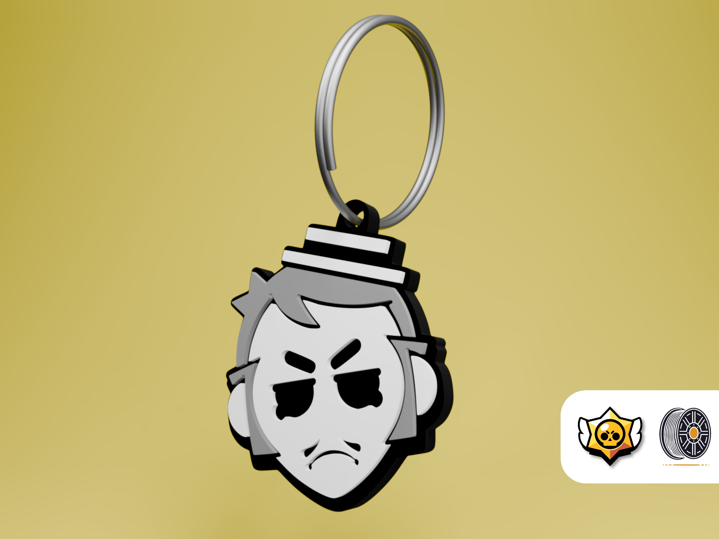 Gray | Brawl Stars Keychain Series
